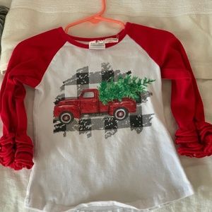 Girls XS (Fits like 3T) Christmas Shirt
